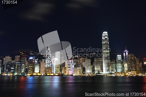 Image of Hong Kong skyline at night
