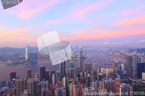 Image of Hong Kong at sunset