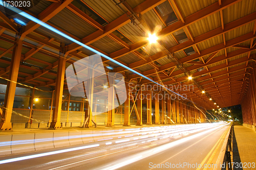 Image of Tunnel at night in Hong Kong
