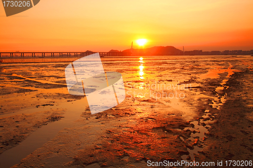 Image of Sunset along the coast