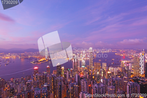 Image of Hong Kong at sunset