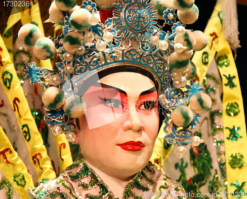 Image of Cantonese opera dummy close-up.