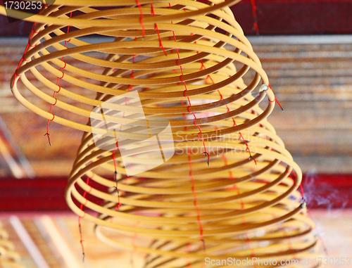 Image of Incense coil in a Chinese temple