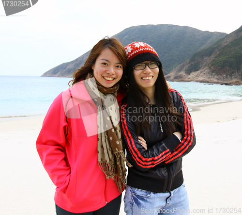 Image of Two happy asian girls