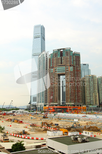 Image of Hong Kong at day with construction site