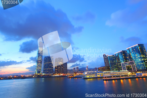 Image of Hong Kong sunset view at Kowloon district