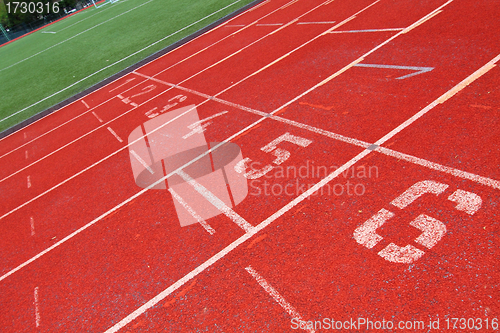 Image of Running track with number 1-6