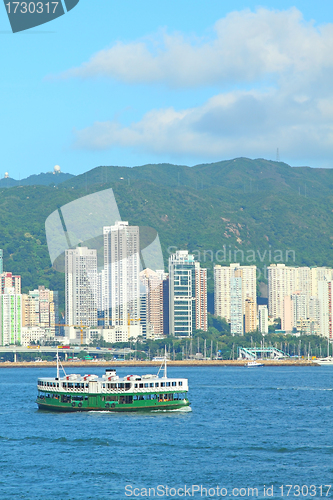 Image of Star Ferry in Hong Kong. It is one of the oldest transportation 