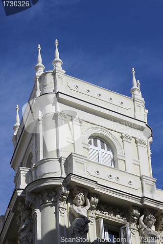 Image of White top of building
