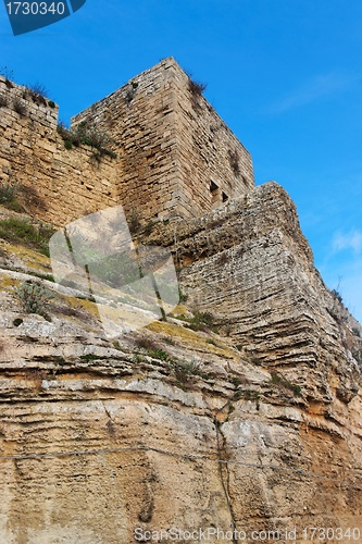 Image of Castello di Lombardia medieval castle in Enna, Sicily, Italy