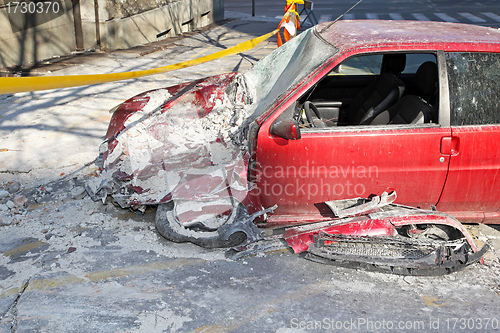 Image of Smashed car