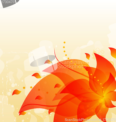 Image of Abstract floral background with copy space