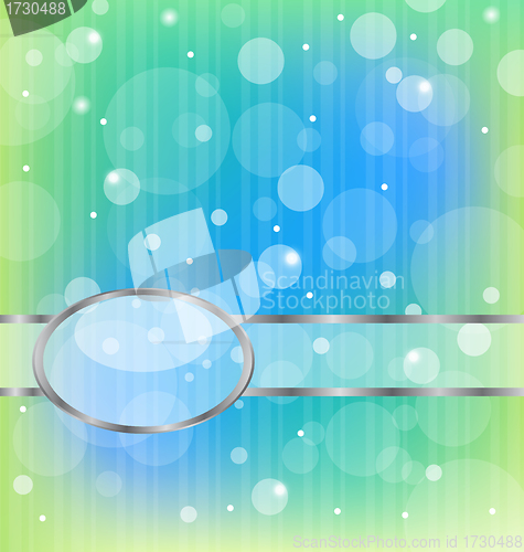 Image of olorful bokeh abstract light background with metallic frame