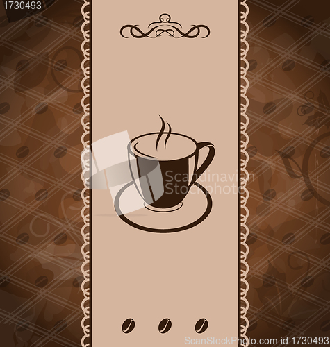 Image of Vintage background for coffee menu, coffee bean texture