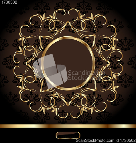 Image of Royal background with golden ornate frame