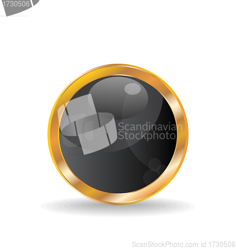 Image of Golden luxury ball isolated on white background