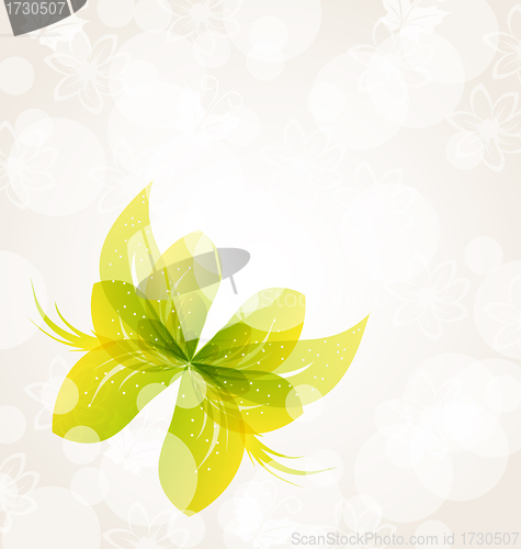 Image of Abstract green butterfly for design celebration card