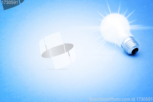 Image of Background with lit lightbulb