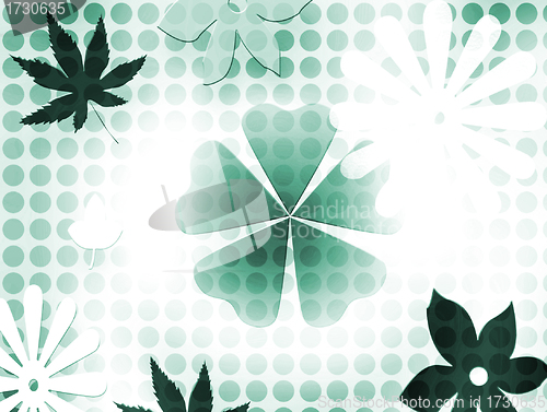 Image of Flowers & Leafs - background