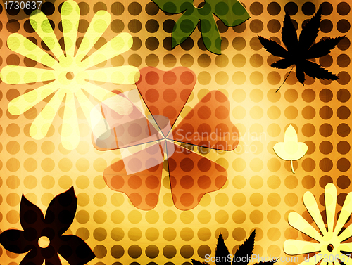 Image of Flowers & Leafs - background