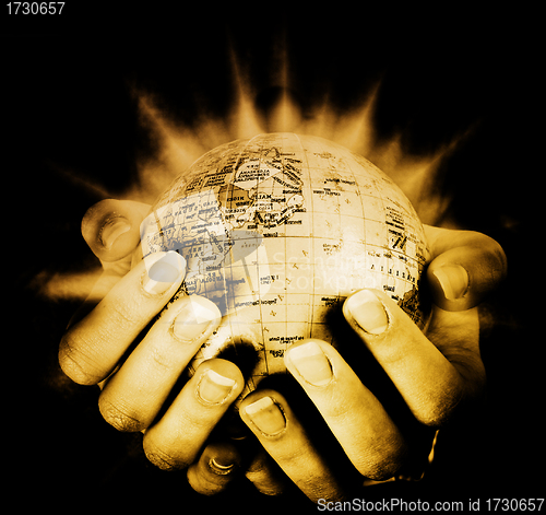 Image of Globe in a girl's hands