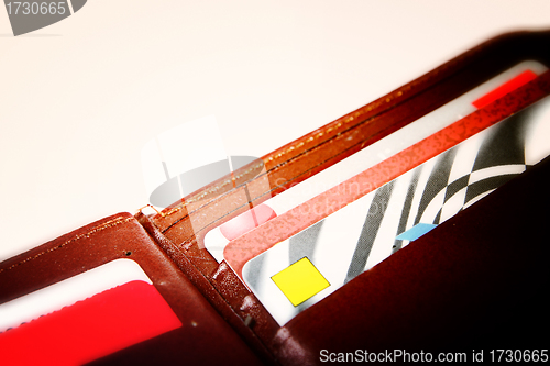 Image of Brown leather wallet