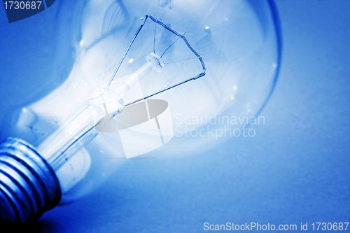 Image of Background with lit lightbulb