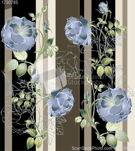 Image of Seamless background.Illustration rose.