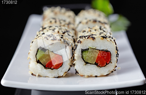 Image of vegetarian sushi