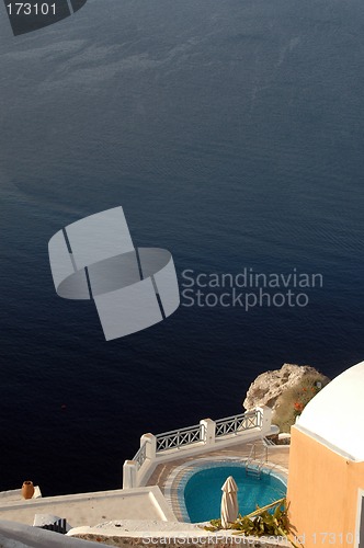 Image of villa with pool over sea