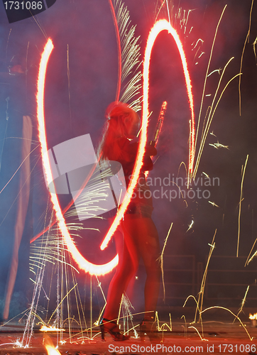 Image of night fire show