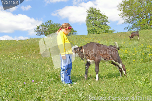 Image of The Child and calf