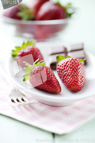 Image of strawberry and chocolate
