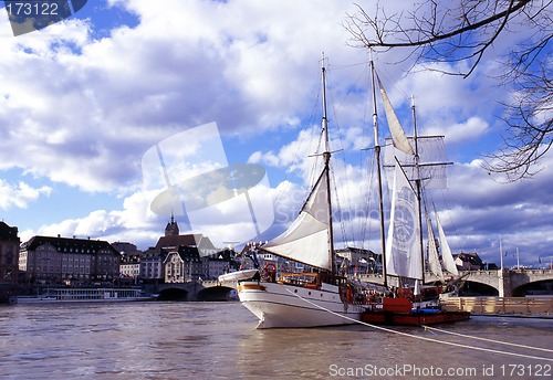 Image of Sailboat on the Rhine