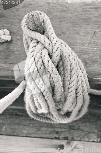 Image of Rigging of an ancient sailing vessel