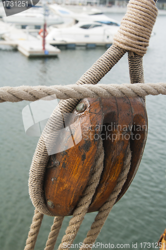 Image of Rigging of an ancient sailing vessel