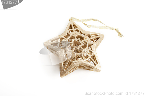 Image of traditional christmas decoration isolated on white background
