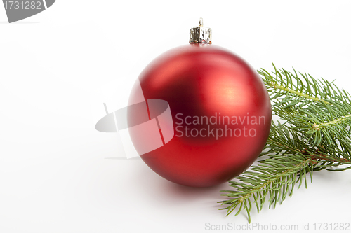 Image of traditional christmas decoration isolated on white background