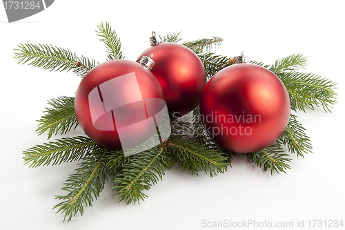 Image of traditional christmas decoration isolated on white background