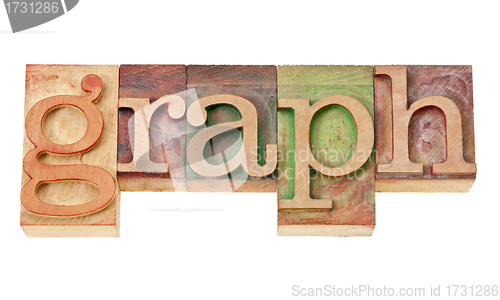Image of graph word in wood type