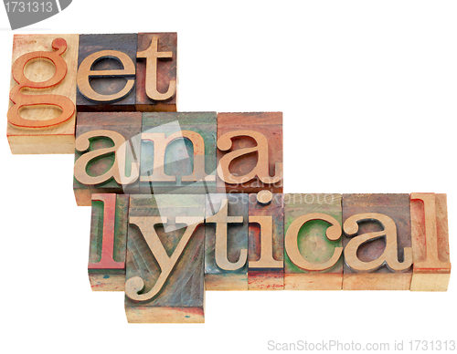 Image of get analytical in wood type