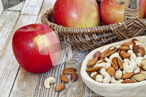 Image of apples and nuts