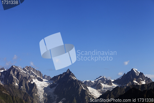 Image of High mountains and blue sky