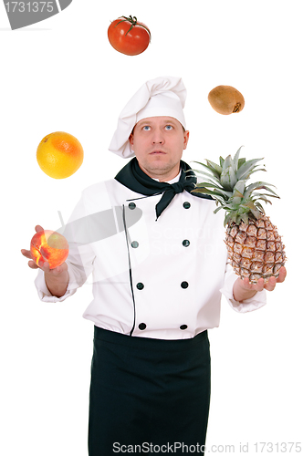 Image of chef with fruit
