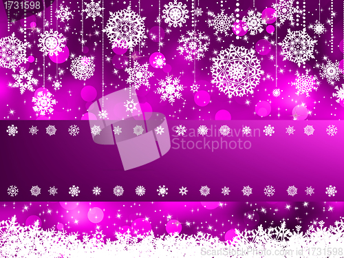 Image of Christmas background with snowflakes. EPS 8