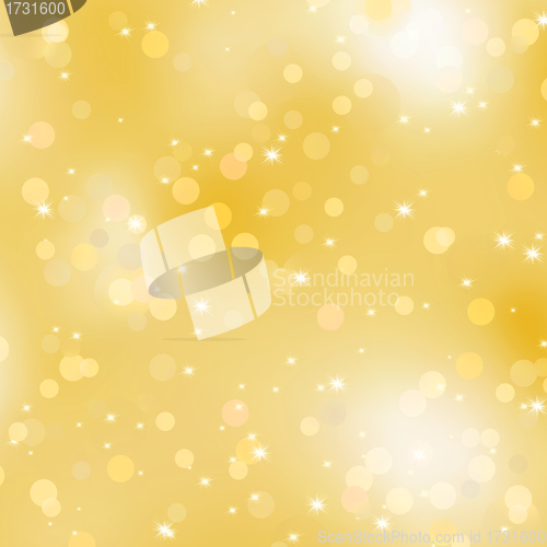 Image of Glittery gold Christmas background. EPS 8