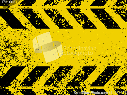 Image of A grungy and worn hazard stripes texture. EPS 8