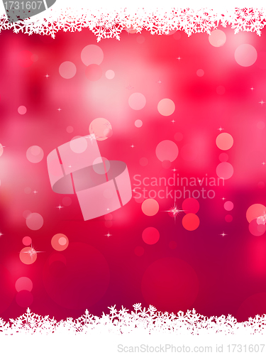 Image of Pink background with snowflakes. EPS 8