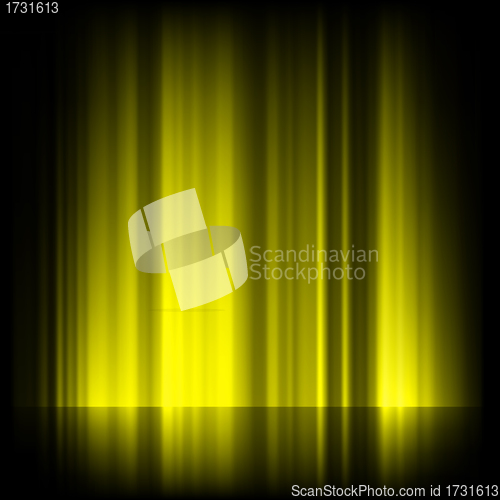 Image of Yellow northern lights, aurora borealis. EPS 8