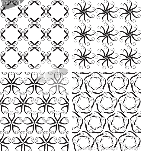 Image of Four seamless patterns